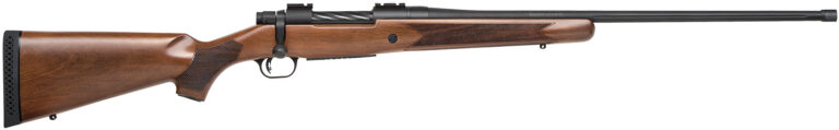 Mossberg 28130 Patriot  Full Size 7mm Rem 3+1 24" Matte Blued Fluted Threaded Barrel, Drilled & Tapped Matte Blued Stainless Steel Receiver, Walnut Fixed Stock, Right Hand