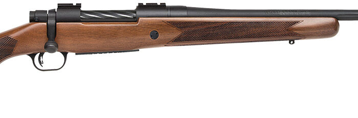 Mossberg 28132 Patriot  Full Size 300 Win Mag 3+1 24" Matte Blued Fluted Threaded Barrel, Drilled & Tapped Matte Blued Stainless Steel Receiver, Walnut Fixed Stock, Right Hand