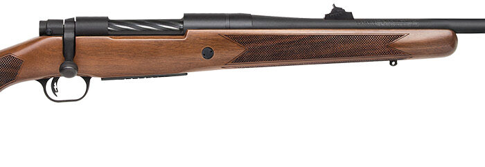 Mossberg 28121 Patriot  Full Size 300 Win Mag 3+1 24" Matte Blued Fluted Threaded Barrel, Drilled & Tapped Matte Blued Stainless Steel Receiver, Walnut Fixed Stock, Right Hand
