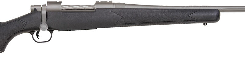 Mossberg 28129 Patriot  Full Size 7mm Rem 3+1 24" Stainless Cerakote Fluted Threaded Barrel, Drilled & Tapped Stainless Cerakote Receiver, Black Fixed Synthetic Stock, Right Hand