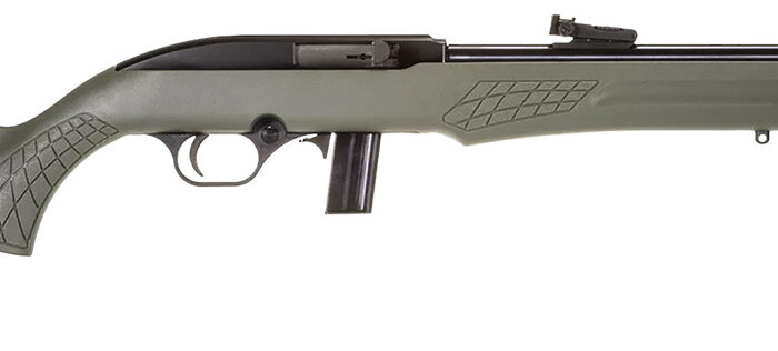 Rossi RS22L1811OD RS22  Semi-Auto 22 LR Caliber with 10+1 Capacity, 18" Barrel, Matte Black Metal Finish & Monte Carlo OD Green Synthetic Stock Right Hand (Full Size)
