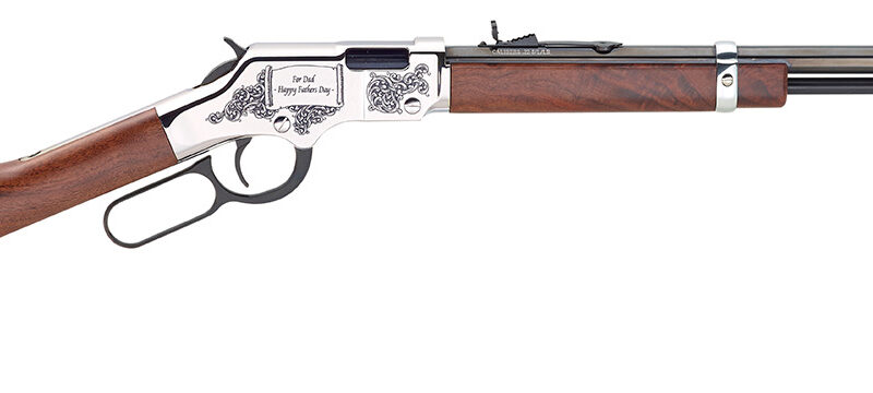 Henry H004SFD Golden Boy Fathers Day Full Size 22 Long/22 LR/22 Short, 16 LR/21 Short, 20" Blued Octagon Barrel Nickel-Plated Steel Receiver American Walnut Right Hand