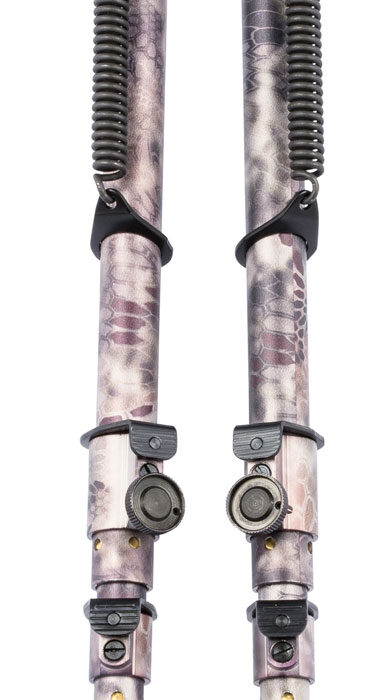 Harris Bipods 25C Non-Swivel 25C Swivel Stud, 13.50"-27", Kryptek Highlander Steel/Aluminum, Rubber Feet