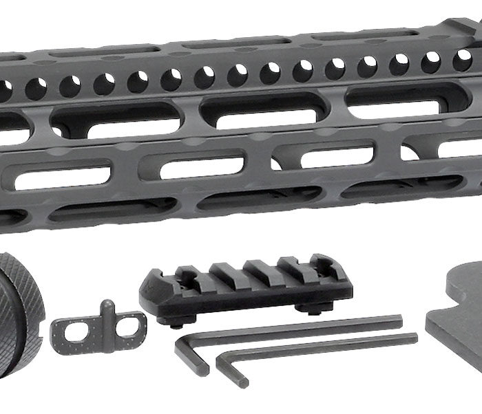 Midwest Industries MICRLW105 Combat Lightweight AR-15 Black Hardcoat Anodized Aluminum/Polymer 10.50" Picatinny/M-LOK