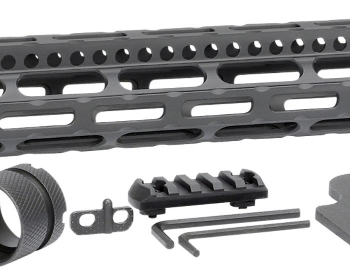 Midwest Industries MICRLW12625 Combat Lightweight AR-15 Black Hardcoat Anodized Aluminum/Polymer 12.625" Picatinny/M-LOK