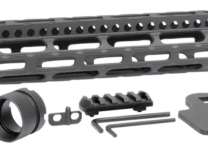 Midwest Industries MICRLW14 Combat Lightweight AR-15 Black Hardcoat Anodized Aluminum/Polymer 14" Picatinny/M-LOK