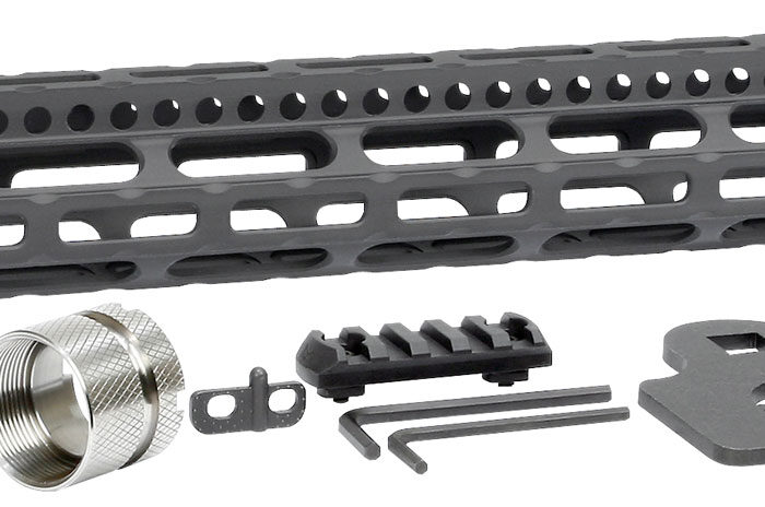Midwest Industries MIULW15 Ultralight  AR-15 Black Hardcoat Anodized Aluminum/Polymer 15" Picatinny/M-LOK