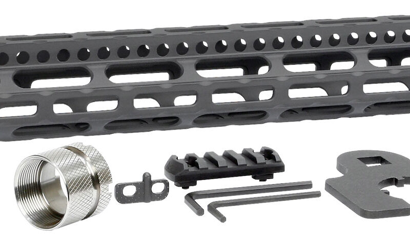 Midwest Industries MIULW15 Ultralight  AR-15 Black Hardcoat Anodized Aluminum/Polymer 15" Picatinny/M-LOK