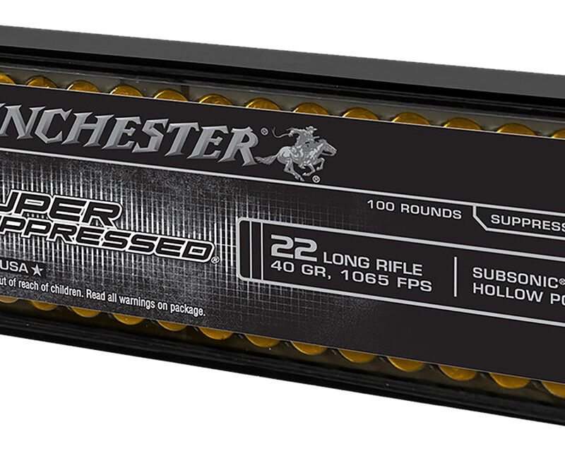 Winchester Ammo SUP22LRHP Super Suppressed  22LR 40gr Lead Hollow Point 100 Per Box/20 Case