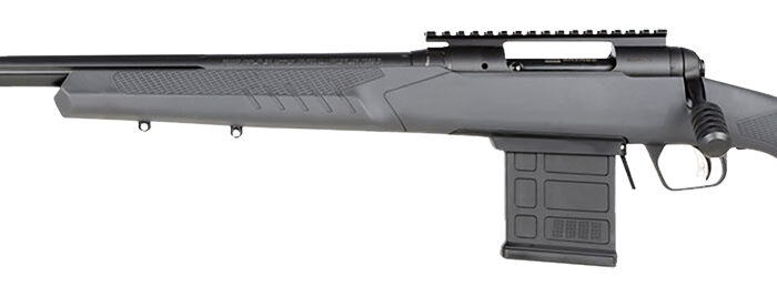 Savage Arms 57457 110 Tactical 6.5 Creedmoor 10+1 24", Matte Black Metal, Gray Fixed AccuStock with AccuFit, Left Hand