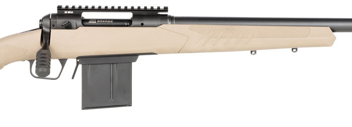 Savage Arms 57492 110 Tactical Desert 6.5 PRC 7+1 24", Matte Black Metal, Flat Dark Earth Fixed AccuStock with AccuFit