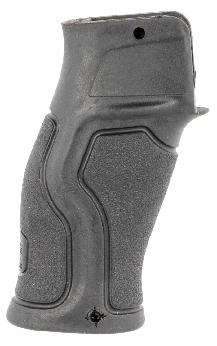 FAB Defense FXGRADUSFBVB Gradus Ergonomic Flat Beavertail Black Polymer w/Rubber Overmold, Fits AR/AK
