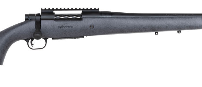 Mossberg 28101 Patriot Long Range Hunter 308 Win Caliber with 5+1 Capacity, 22" Barrel, Threaded/Fluted Matte Blued Metal Finish & Sniper Gray Fixed Monte Carlo Stock Right Hand (Full Size)