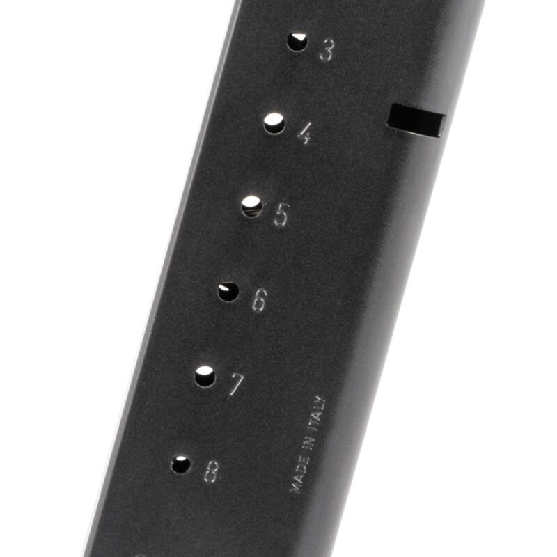 Mec-Gar MGCG4508MATCH Standard  8rd Detachable w/Match Grade Floor Plate 45 ACP Fits 1911 Government Blued w/Anti-Friction Coating Carbon Steel