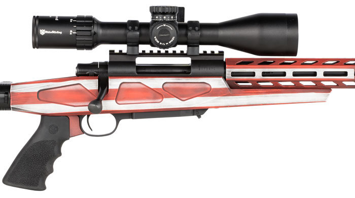 Howa HFLG65C16 M1500 APC Chassis Gen2 6.5 Creedmoor 10+1 16.25" Barrel, American Flag Cerakote Receiver, American Flag 6 Position Luth-AR MBA-4 with Aluminum Chassis Stock, Black Polymer Grip