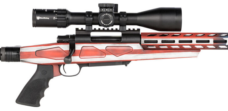Howa HFLG65C16 M1500 APC Chassis Gen2 6.5 Creedmoor 10+1 16.25" Barrel, American Flag Cerakote Receiver, American Flag 6 Position Luth-AR MBA-4 with Aluminum Chassis Stock, Black Polymer Grip