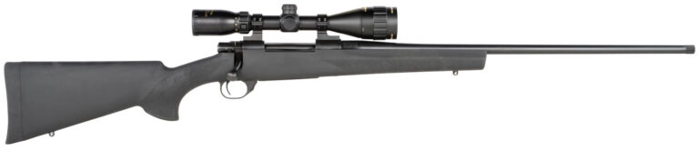 Howa HGP23PRCB M1500 Gamepro Gen2 300 PRC 3+1 24" Threaded Barrel, Blued Metal Finish, Black Fixed Hogue Pillar-Bedded Overmolded Stock, Includes GamePro 4-12x40mm Scope