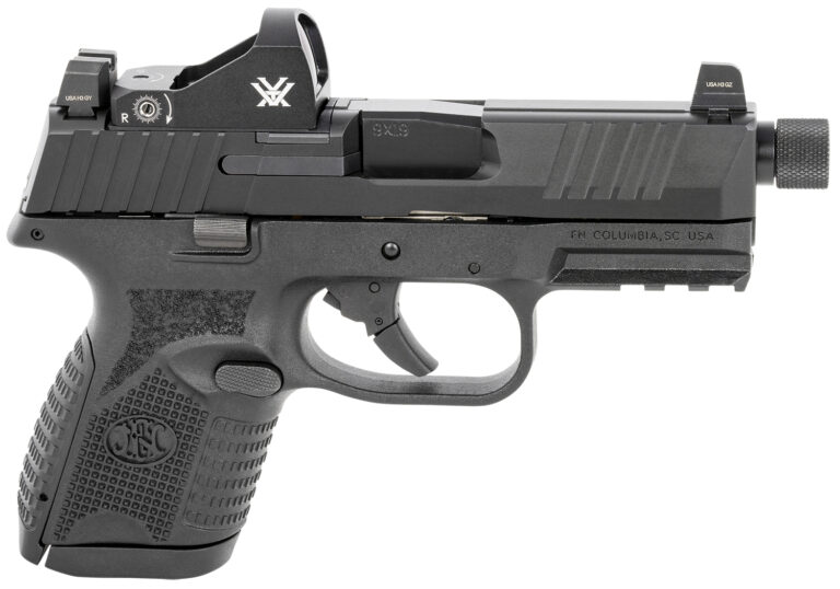 FN 66100803 509CT w/Optic 9mm Luger 10+1 4.32" Black Steel Threaded Barrel, Black PVD Optic Cut/Serrated Steel Slide & Polymer Frame w/Picatinny Rail, Vortex Viper Red Dot, Ambidextrous