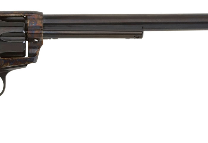 Pietta HF45CHS12NM 1873 Great Western II Buntline 45 Colt (LC) 6rd 12" Blued Steel Barrel & Cylinder, Deep Color Case Hardened Steel Frame, Walnut Grip