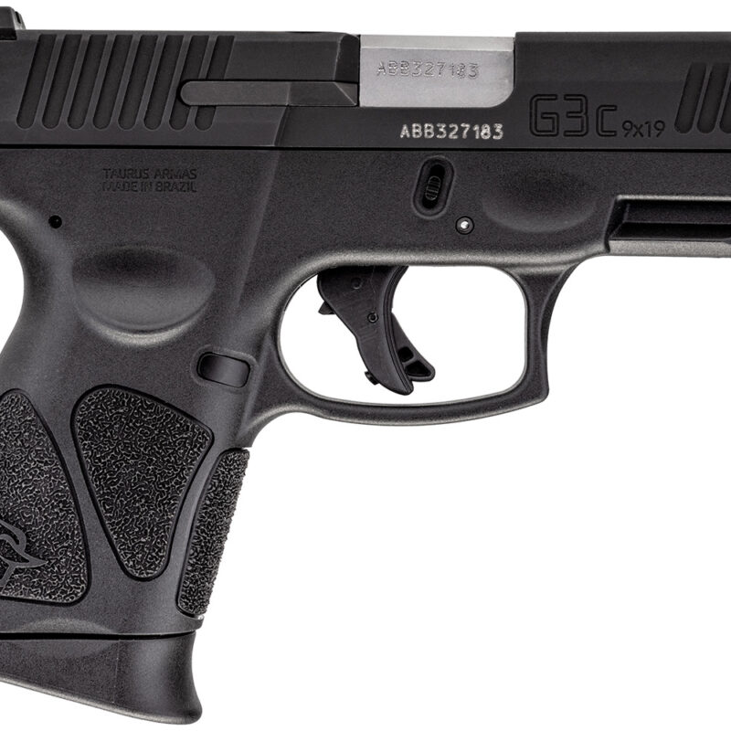 Taurus 1G3C931 G3C  Compact Frame 9mm Luger 12+1 3.26" Matte Stainless Steel Barrel, Matte Black Tenifer Serrated Steel Slide, Black Polymer Frame w/Picatinny Rail, Black Polymer Grip, Right Hand