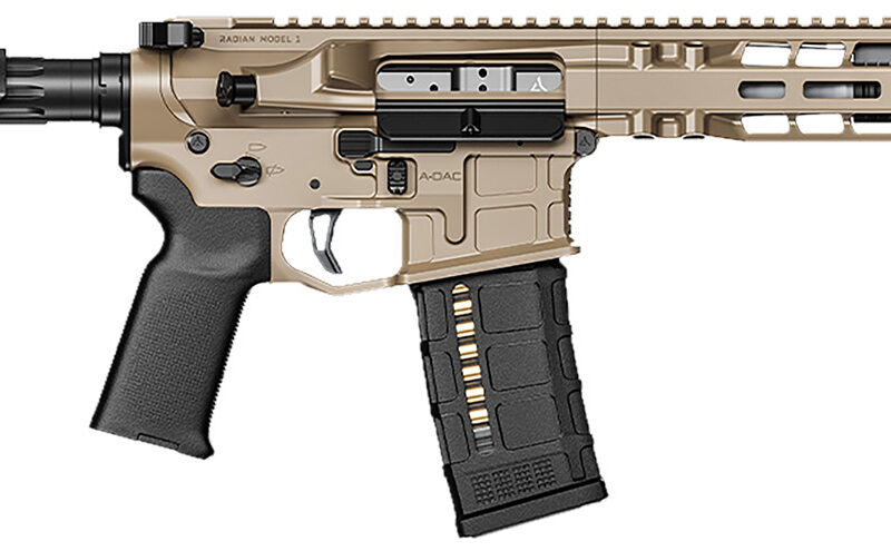 Radian Weapons R0504 Model 1 Pistol 300 Blackout 30+1 9", FDE Billet Rec/M-Lok Handguard, Smooth Buffer Tube (No Brace), Magpul Grip, Ambi Controls, Dead Air QD Flash Hider, Adj. Trigger