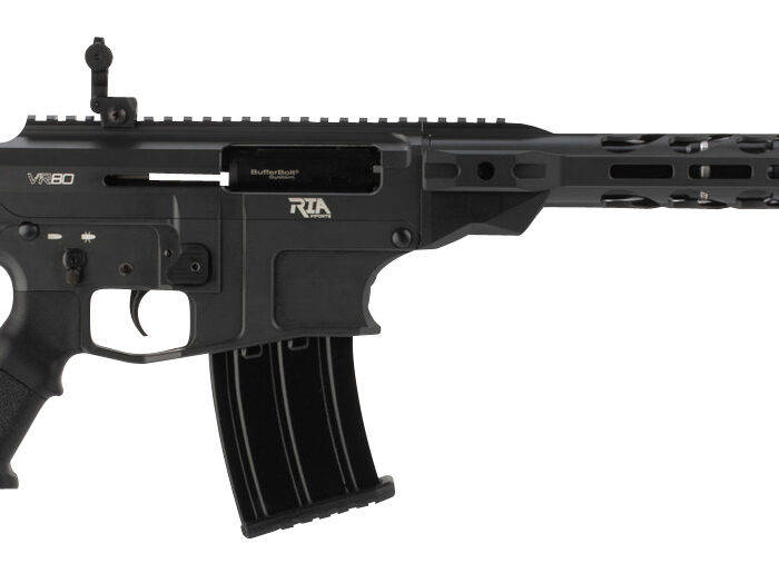 Rock Island VR80SMOKE VR80  12 Gauge 5+1 3" 20" Barrel, Exclusive Smoke Cerakote Finish, Aluminum Receiver, Model 4 Barrel Shroud, Synthetic Stock, Flip Up Front & Rear Sights