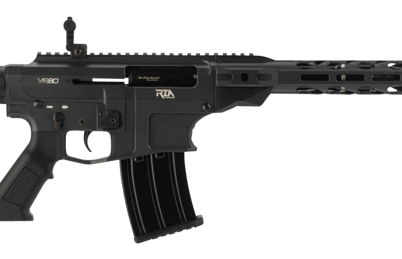 Rock Island VR80SMOKE VR80  12 Gauge 5+1 3" 20" Barrel, Exclusive Smoke Cerakote Finish, Aluminum Receiver, Model 4 Barrel Shroud, Synthetic Stock, Flip Up Front & Rear Sights