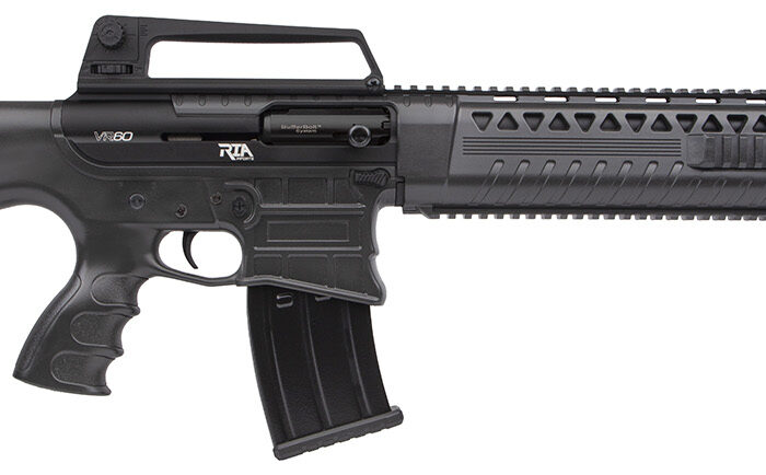 Rock Island VR60SMOKE VR60  12 Gauge 5+1 3" 20" Barrel, Exclusive Smoke Cerakote Finish,  Synthetic Stock, Adj. Front/Carry Handle Rear Sights, Manual Safety