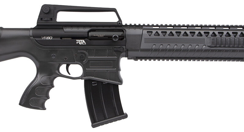 Rock Island VR60SMOKE VR60  12 Gauge 5+1 3" 20" Barrel, Exclusive Smoke Cerakote Finish,  Synthetic Stock, Adj. Front/Carry Handle Rear Sights, Manual Safety