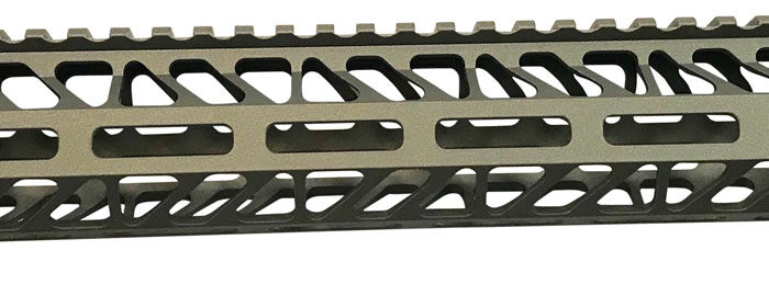 TIMBER CREEK OUTDOOR INC ME15HGFDE Enforcer Handguard AR-15 Flat Dark Earth Cerakote M-LOK Aluminum  15"