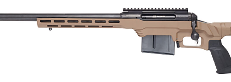 Savage Arms 57696 110 Precision 6.5 Creedmoor 10+1 24", Matte Black Rec/Barrel, Flat Dark Earth Cerakote MDT LSS XL Chassis, Polymer Grip, Left Hand