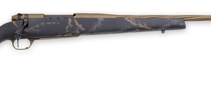 Weatherby MWL05N65RWR6B Mark V Weathermark LTD 6.5 Wthby RPM 4+1 24" Burnt Bronze Cerakote Spiral, Fluted Steel Barrel, Black w/Grey & Brown Accents Monte Carlo Stock