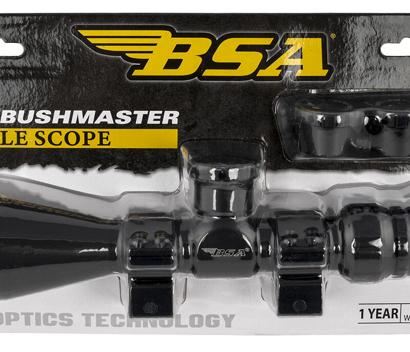 BSA 45039X40AOWRTB Sweet 450 Bushmaster Matte Black 3-9x40mm AO 1" Tube 30/30 Reticle Features Weaver Rings
