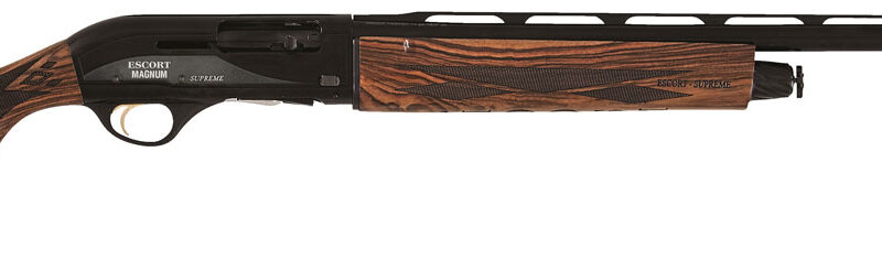 Escort HESP202805W1 Supreme  Full Size 20 Gauge Semi-Auto 3" 4+1 28" Gloss Black Vent Rib Barrel, Black Anodized Grooved Aluminum Receiver, Fixed Turkish Walnut Stock, Right Hand