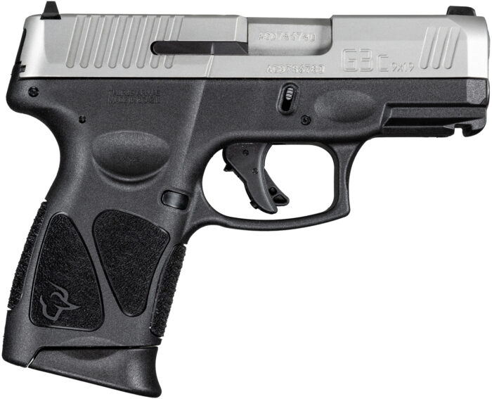 Taurus 1G3C9392X10 G3C  Compact Frame 9mm Luger 10+1 3.26" Matte Stainless Steel Barrel, Matte Serrated Stainless Steel Slide, Black Polymer Frame w/Picatinny Rail, Black Polymer Grip, Right Hand