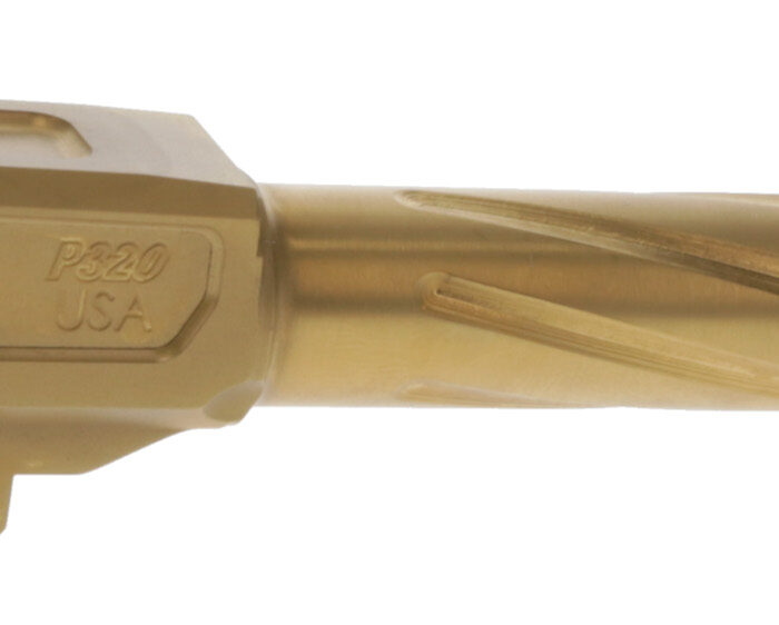 Rival Arms RA20P301E Precision Drop-In Barrel 9mm Luger 3.90" Gold PVD Finish  4340H Steel Material for Sig P320 Carry