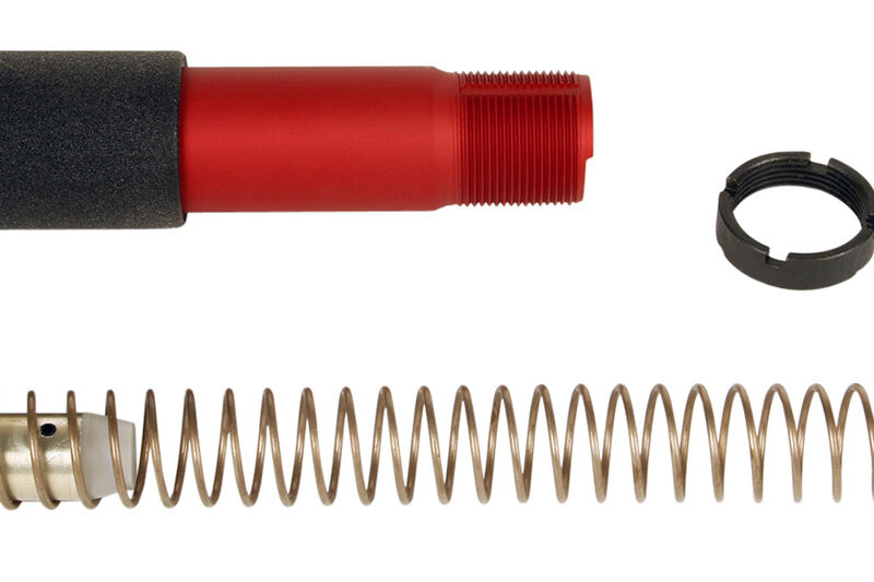 LBE Unlimited PBUFKTRED Pistol Buffer Tube Kit  Red AR-Platform