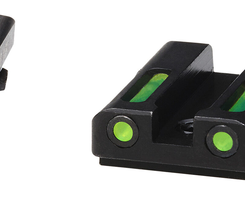 HiViz GLN525 LiteWave H3 Sight Set for Glock Green Tritium Orange Outline Front Sight-Green Fiber Optic Rear Sight