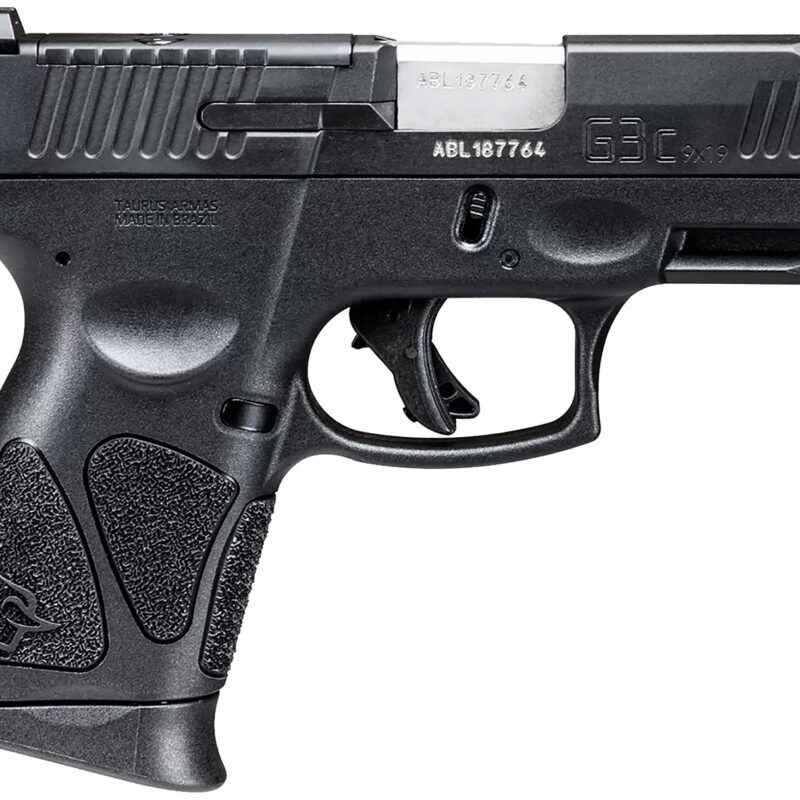 Taurus 1G3CP93110 G3C  9mm Luger 10+1 3.26" Matte Stainless Steel Barrel, Matte Black Tenifer Optic Cut/Serrated Slide, Black Polymer Frame w/Picatinny Rail, Black Polymer Grips