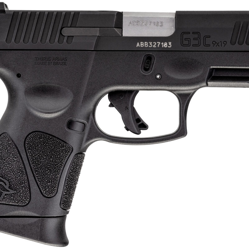 Taurus 1G3C931MA G3C *MA Compliant 9mm Luger Caliber with 3.26" Barrel, 10+1 Capacity, Black Finish Picatinny Rail Frame, Serrated Matte Black Tenifer Steel Slide & Polymer Grip Includes 3 Mags