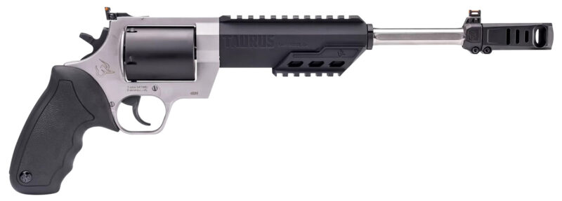Taurus 2460105RH Raging Hunter  460 S&W Mag 5rd 10.50" Matte Black Oxide Barrel & Cylinder Matte Stainless Steel Frame Black Rubber with Integrated Cushion Insert Grip