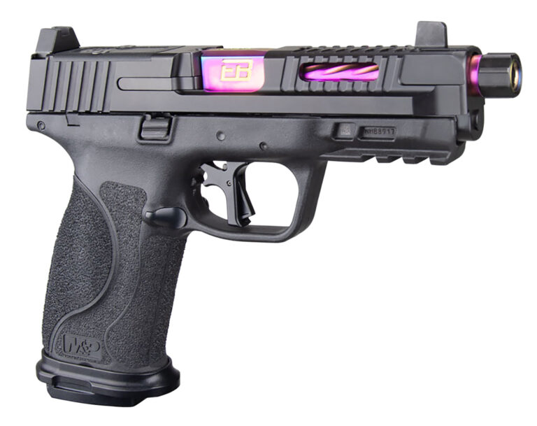 Ed Brown MPF2 Fueled M&P F2 9mm Luger 17+1 4.25" Purple Match Grade Threaded Barrel, Polymer Frame w/Picatinny Accessory Rail, Serrated/Optic Cut Stainless Steel Slide w/Nitride Finish, Polymer Grip