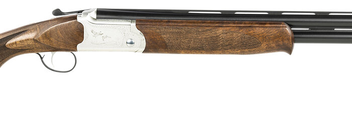 ATI ATIGKOF12SVE26 Cavalry SVE 12 Gauge 3" 2rd 26" Blued O/U Barrel, Silver Engraved Metal Finish, Oiled Turkish Walnut Stock, Ejector, 5 Chokes