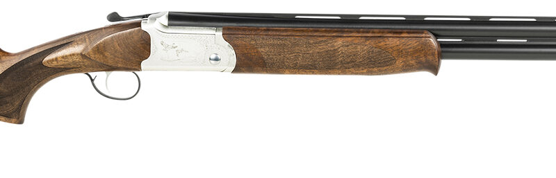 ATI ATIGKOF12SVE26 Cavalry SVE 12 Gauge 3" 2rd 26" Blued O/U Barrel, Silver Engraved Metal Finish, Oiled Turkish Walnut Stock, Ejector, 5 Chokes