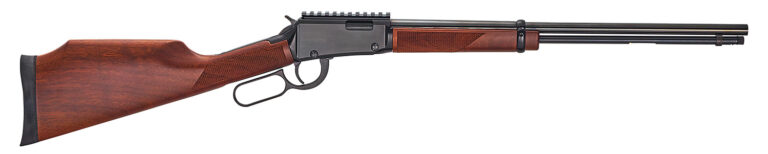 Henry H001ME Magnum Express  Full Size 22 WMR 11+1 19.25" Barrel, Black Metal Finish & Fixed Monte Carlo American Walnut Stock Right Hand