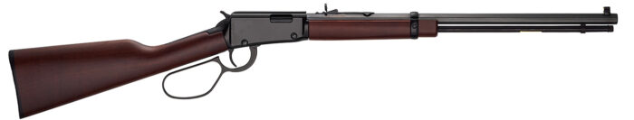 Henry H001TVL Frontier Large Loop 17 HMR Caliber with 11+1 Capacity, 20" Barrel, Black Metal Finish & American Walnut Stock Right Hand (Full Size)