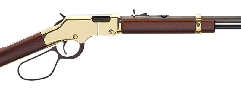 Henry H004ML Golden Boy Large Loop 22 WMR Caliber with 12+1 Capacity, 20.50" Blued Barrel, Brasslite Metal Finish & American Walnut Stock Right Hand (Full Size)
