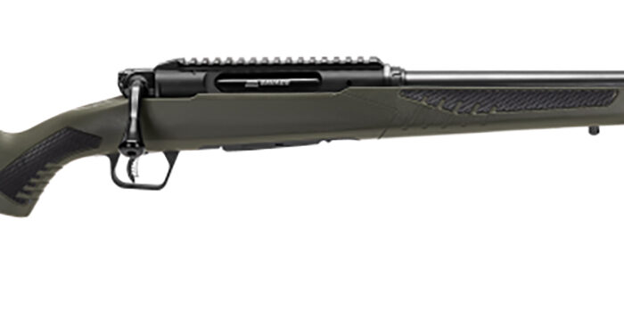 Savage Arms 57654 Impulse Hog Hunter 6.5 Creedmoor 4+1 Matte Black 20" Threaded Barrel/Rec, Matte OD Green Fixed AccuStock with AccuFit, Includes Detachable Box Mag