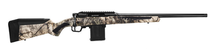 Savage Arms 57657 Impulse Predator Full Size 22-250 Rem 10+1 20" Matte Black Threaded Barrel, Matte Black Aluminum Receiver w/Picatinny Rail, Mossy Oak Terra Gila Synthetic AccuStock, Ambidextrous