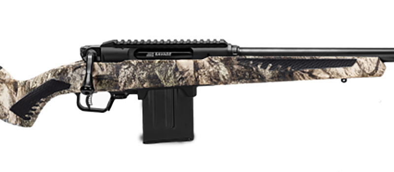 Savage Arms 57657 Impulse Predator Full Size 22-250 Rem 10+1 20" Matte Black Threaded Barrel, Matte Black Aluminum Receiver w/Picatinny Rail, Mossy Oak Terra Gila Synthetic AccuStock, Ambidextrous